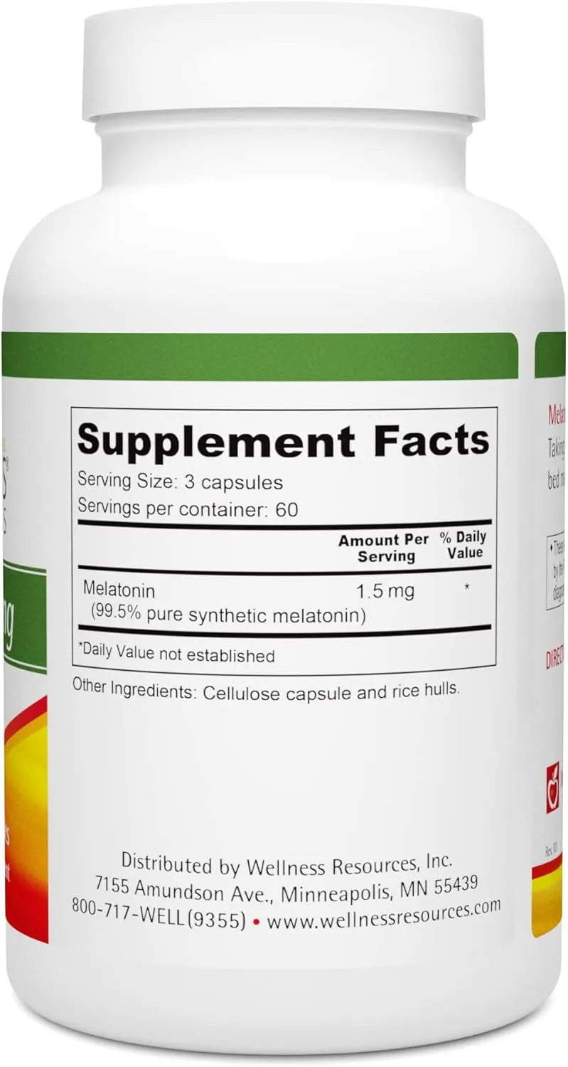 WELLNESS RESOURCES - Wellness Resources Melatonin 0.5Mg. 180 Capsulas - The Red Vitamin MX - Suplementos Alimenticios - {{ shop.shopifyCountryName }}