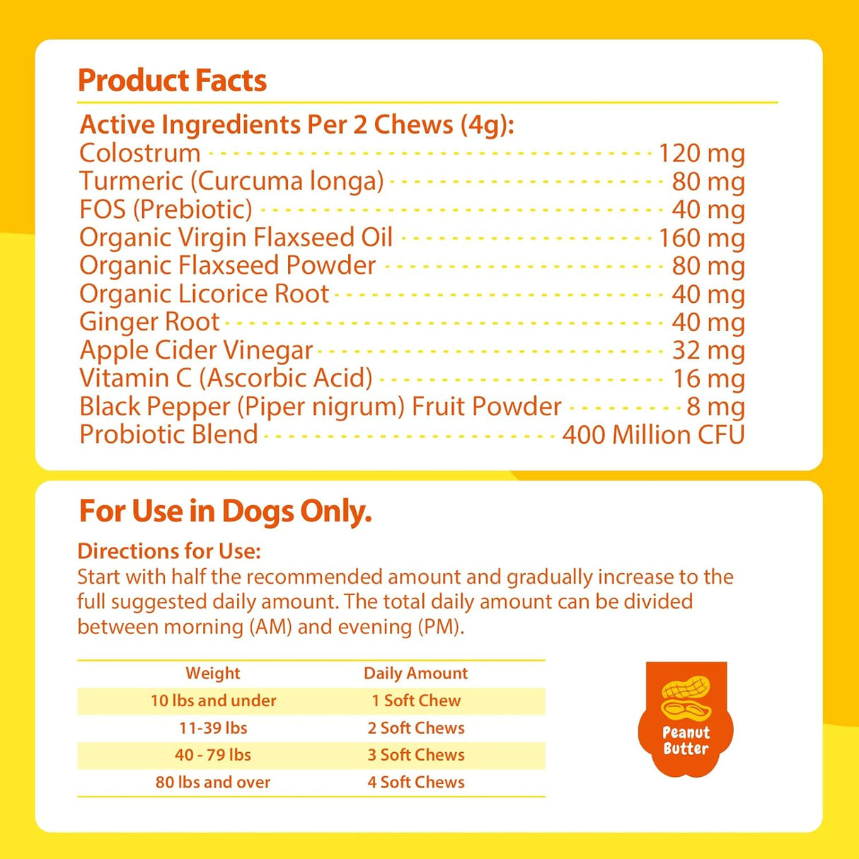 PENPEN Dog Allergy Relief Chews Peanut Butter 180 Masticables