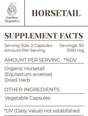 GARDEN ORGANICS - Garden Organics Horsetail 1000Mg. 60 Capsulas - The Red Vitamin MX - Suplementos Alimenticios - {{ shop.shopifyCountryName }}