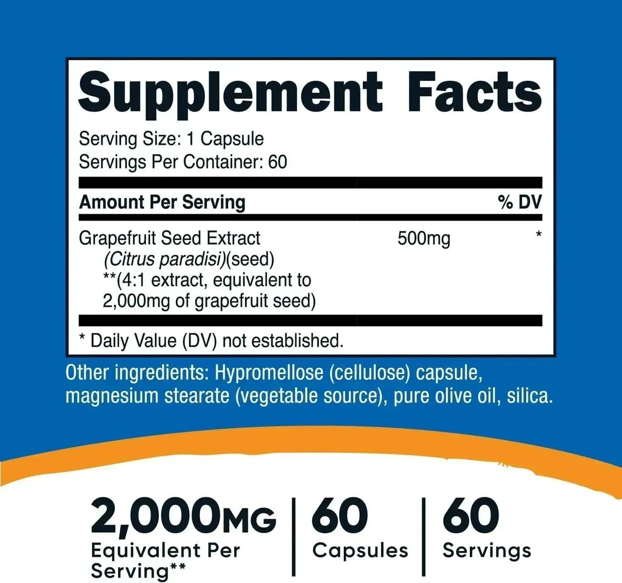 NUTRICOST - Nutricost Grapefruit Seed Extract 2,000Mg. 60 Capsulas - The Red Vitamin MX - Suplementos Alimenticios - {{ shop.shopifyCountryName }}