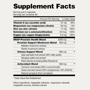 SNAP - Snap Supplements Prostate Health Support 90 Capsulas - The Red Vitamin MX - Suplementos Alimenticios - {{ shop.shopifyCountryName }}