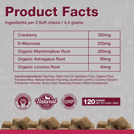 PAWLIFE - Pawlife Cranberry Supplements for Dogs 120 Masticables 2 Pack - The Red Vitamin MX - Salud De Tracto Urinario Para Perros - {{ shop.shopifyCountryName }}
