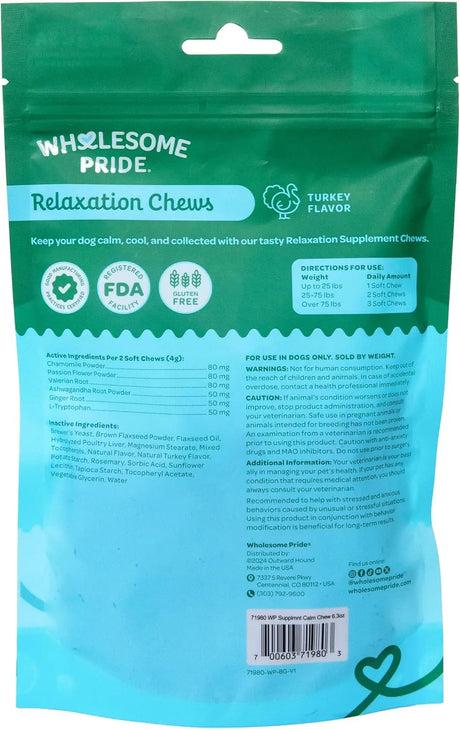 WHOLESOME PRIDE - Wholesome Pride Calming Supplement for Dogs 90 Masticables - The Red Vitamin MX - Relajantes Para Perros - {{ shop.shopifyCountryName }}