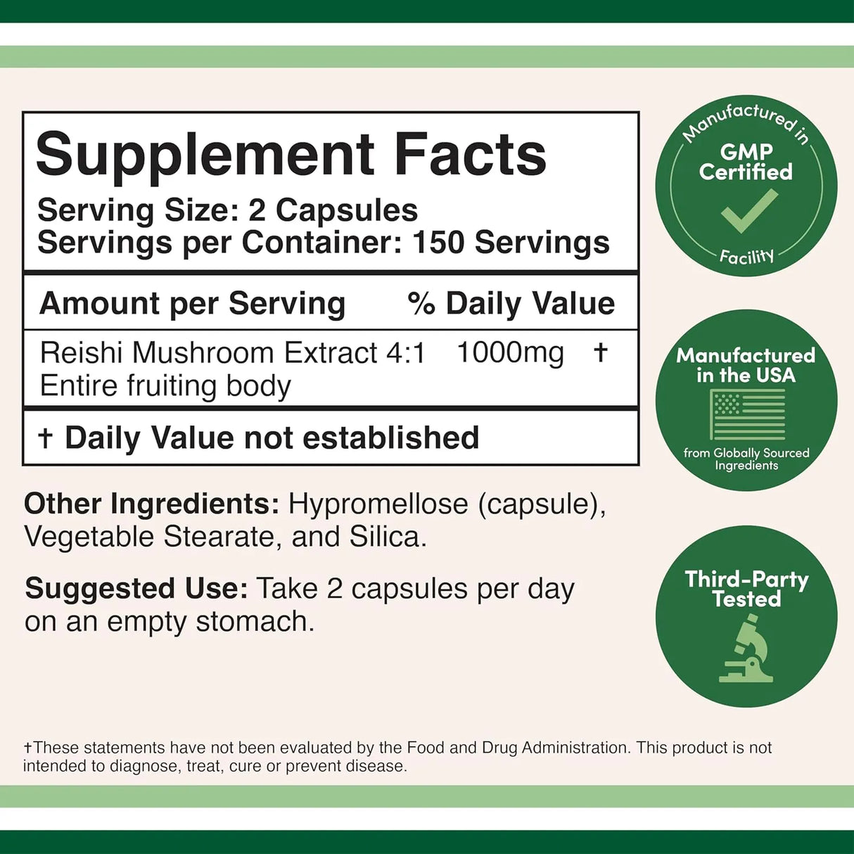 DOUBLE WOOD SUPPLEMENTS - Double Wood Supplements Reishi Mushroom 1000Mg. 300 Capsulas - The Red Vitamin MX - Suplementos Alimenticios - {{ shop.shopifyCountryName }}