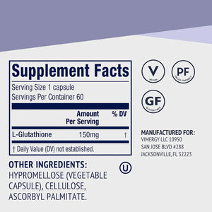 VIMERGY - Vimergy Glutathione Supports Liver Detox 60 Capsulas - The Red Vitamin MX - Suplementos Alimenticios - {{ shop.shopifyCountryName }}