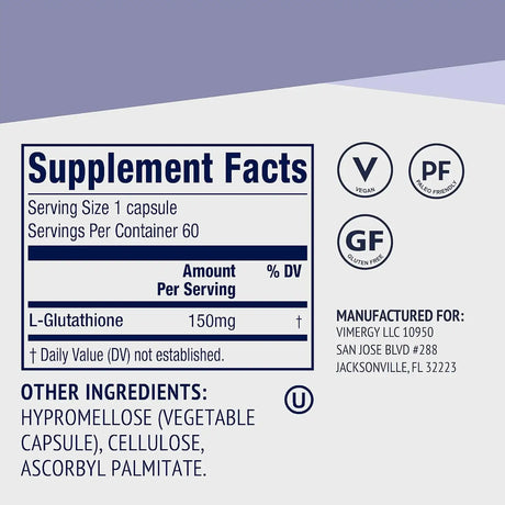 VIMERGY - Vimergy Glutathione Supports Liver Detox 60 Capsulas - The Red Vitamin MX - Suplementos Alimenticios - {{ shop.shopifyCountryName }}