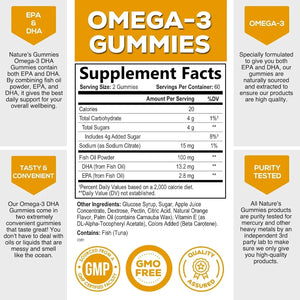 NATURE'S NUTRITION - Nature's Nutrition Omega 3 Fish Oil Gummies 120 Gomitas - The Red Vitamin MX - Suplementos Alimenticios - {{ shop.shopifyCountryName }}