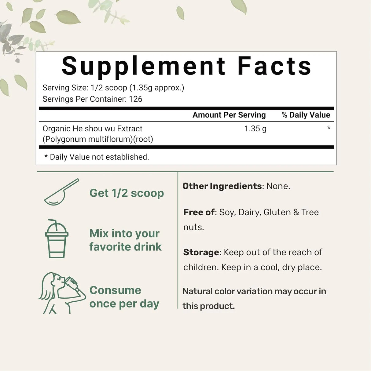 MICRO INGREDIENTS - Micro Ingredients Organic He Shou Wu Pure Fo Ti Extract Powder 170Gr. - The Red Vitamin MX - Suplementos Alimenticios - {{ shop.shopifyCountryName }}