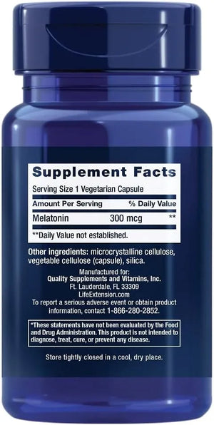 LIFE EXTENSION - Life Extension Melatonin 300mcg 100 Capsulas - The Red Vitamin MX - Suplementos Alimenticios - {{ shop.shopifyCountryName }}
