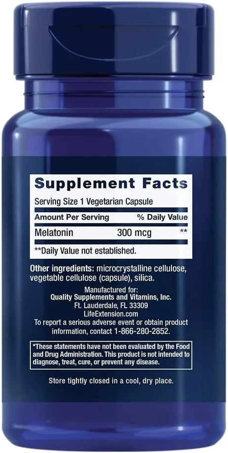 LIFE EXTENSION - Life Extension Melatonin 300mcg 100 Capsulas - The Red Vitamin MX - Suplementos Alimenticios - {{ shop.shopifyCountryName }}