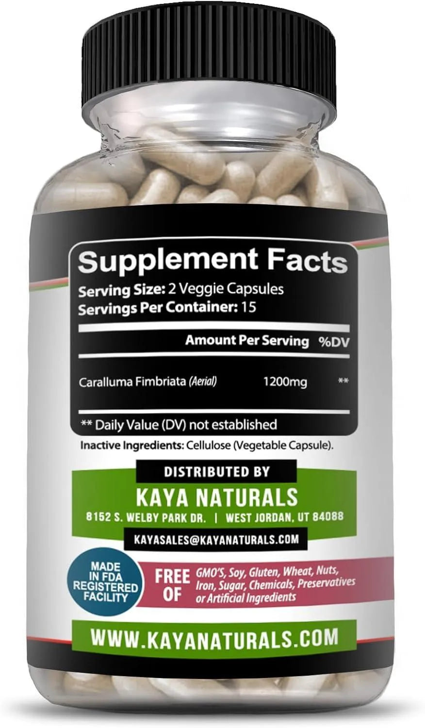 KAYA NATURALS - Kaya Naturals Caralluma Fimbriata 1200Mg. 30 Capsulas - The Red Vitamin MX - Suplementos Alimenticios - {{ shop.shopifyCountryName }}