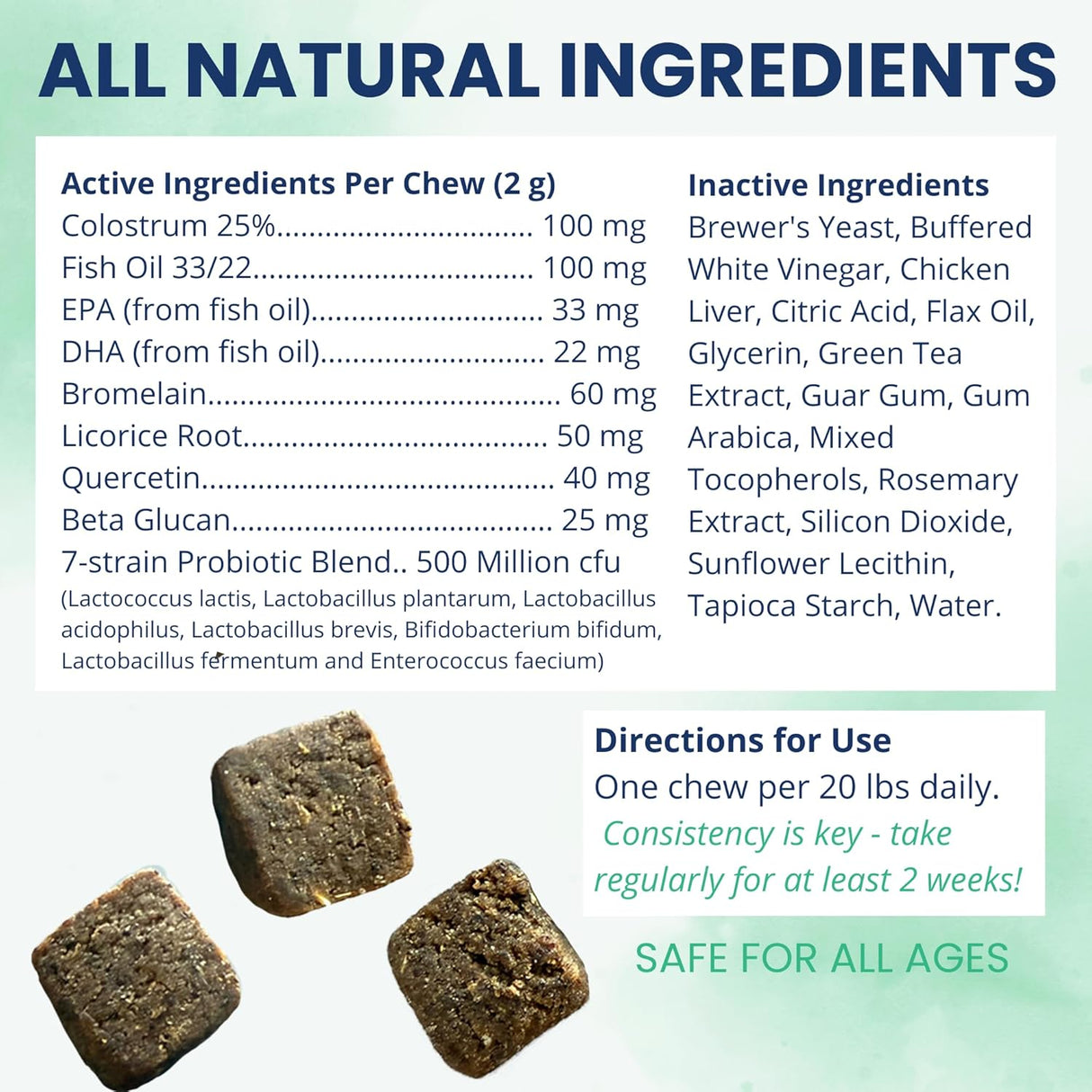 Under the Weather Allergy & Itch Pet Allergy Chews for Dogs 60 Masticables