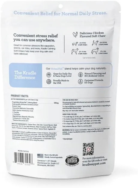 KRADIE - Kradle Calming Chews for Dogs Chicken Flavor 75 Masticables - The Red Vitamin MX - Relajantes Para Perros - {{ shop.shopifyCountryName }}