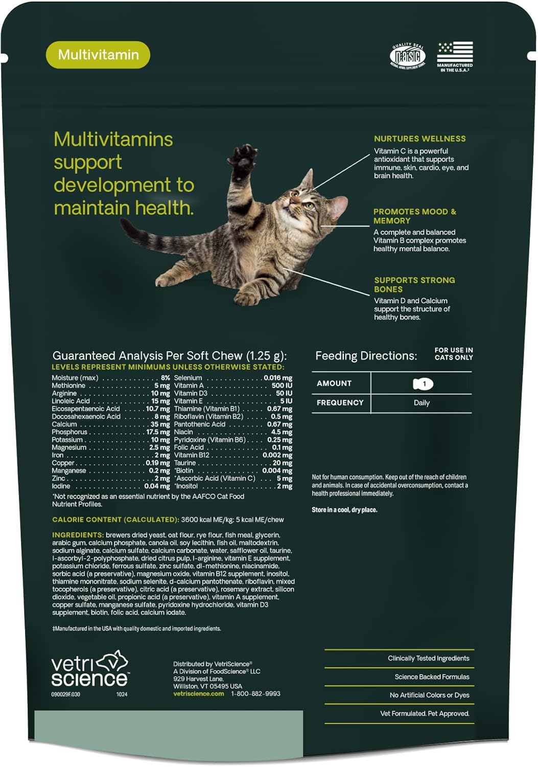 VetriScience 27+ Active Health Chews Fish Flavor 30 Masticables