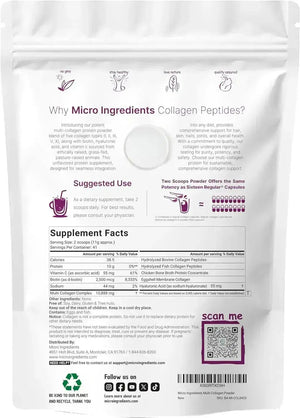 MICRO INGREDIENTS - Micro Ingredients Multi Collagen Peptides Powder 454Gr. - The Red Vitamin MX - Suplementos Alimenticios - {{ shop.shopifyCountryName }}