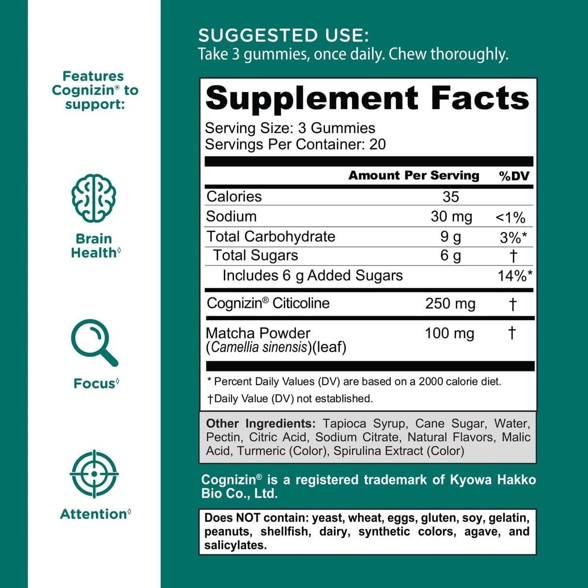GOLI NUTRITION - Goli Matcha Mind Gummies 60 Gomitas - The Red Vitamin MX - Suplementos Alimenticios - {{ shop.shopifyCountryName }}