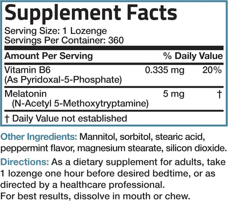 BRONSON - Bronson Melatonin 5Mg. Fast Dissolve Peppermint Tablets 360 Tabletas - The Red Vitamin MX - Suplementos Alimenticios - {{ shop.shopifyCountryName }}