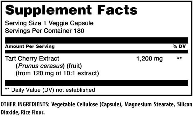 Amazing Formulas Tart Cherry 1200Mg. 180 Capsulas