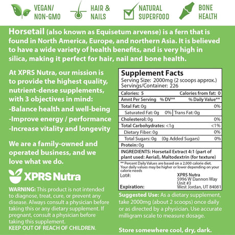 XPRS NUTRA - XPRS Nutra Horsetail Extract Powder 453Gr. - The Red Vitamin MX - Suplementos Alimenticios - {{ shop.shopifyCountryName }}