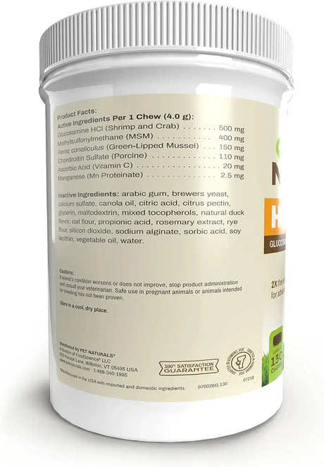 PET NATURALS - Pet Naturals Hip and Joint Pro 130 Masticables - The Red Vitamin MX - Cuidado De Cadera Y Articulaciones Para Perros - {{ shop.shopifyCountryName }}
