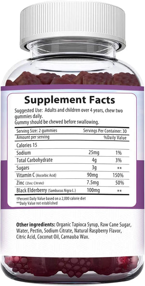 HERBION - Herbion Elderberry Gummies with Vitamin C & Zinc 60 Gomitas - The Red Vitamin MX - Suplementos Alimenticios - {{ shop.shopifyCountryName }}