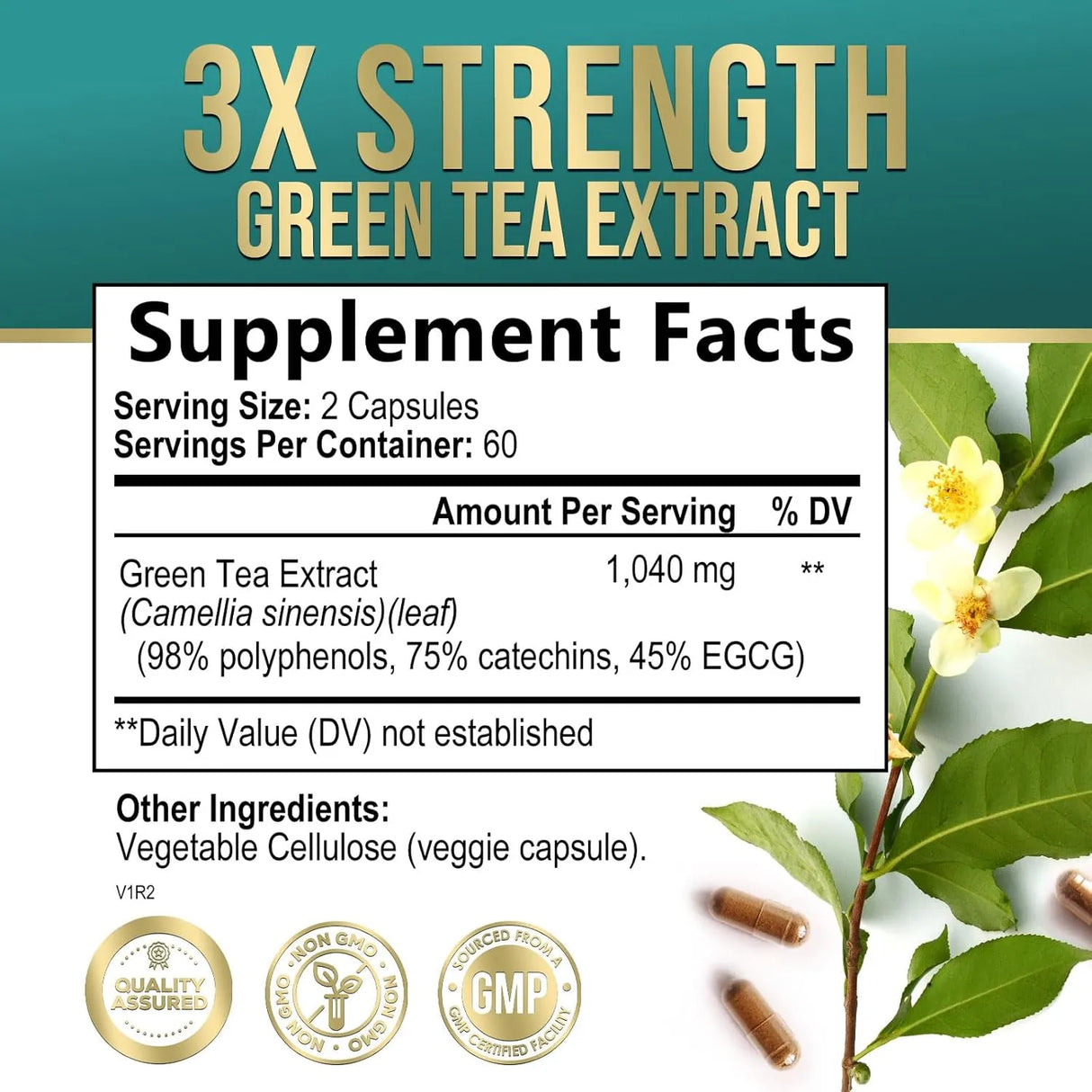 NATURE'S NUTRITION - Nature's Nutrition Green Tea Extract 1040Mg. 120 Capsulas - The Red Vitamin MX - Suplementos Alimenticios - {{ shop.shopifyCountryName }}