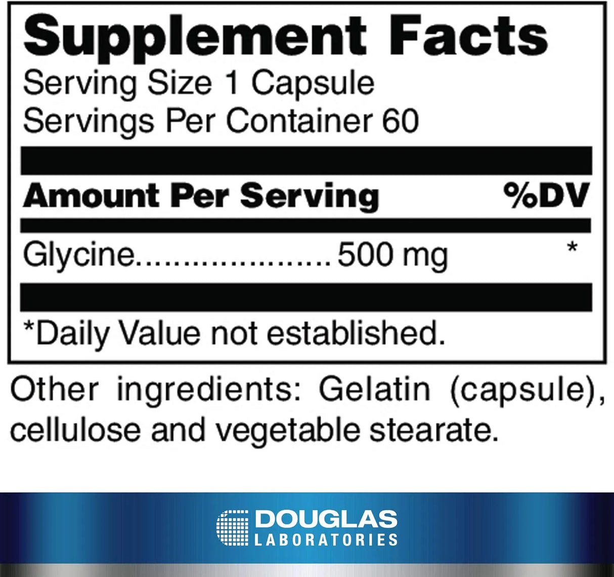 DOUGLAS LABORATORIES - Douglas Laboratories Glycine 500Mg. 60 Capsulas - The Red Vitamin MX - Suplementos Alimenticios - {{ shop.shopifyCountryName }}