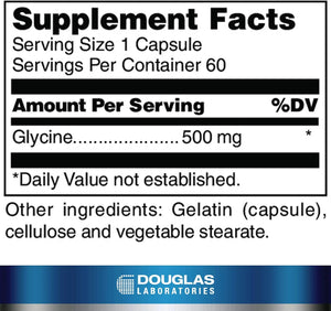 DOUGLAS LABORATORIES - Douglas Laboratories Glycine 500Mg. 60 Capsulas - The Red Vitamin MX - Suplementos Alimenticios - {{ shop.shopifyCountryName }}