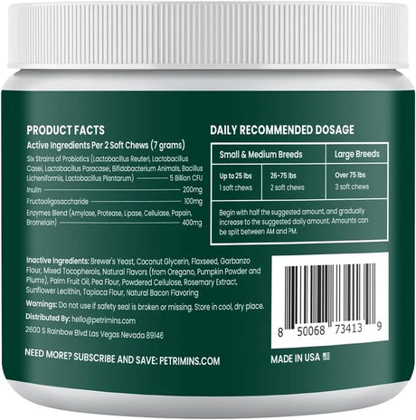 PETRIMINS - PetriMins Advanced Probiotic for Dogs Bacon Flavor 90 Masticables - The Red Vitamin MX - Probióticos Para Perros - {{ shop.shopifyCountryName }}