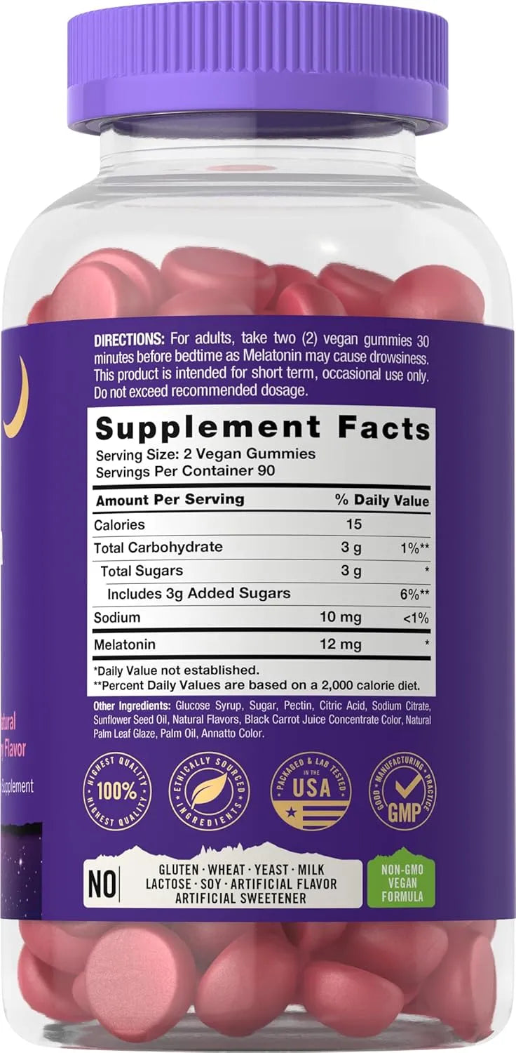 TAHOE NUTRITIONALS - Tahoe Nutritionals Melatonin Gummies 12Mg. 180 Gomitas - The Red Vitamin MX - Suplementos Alimenticios - {{ shop.shopifyCountryName }}
