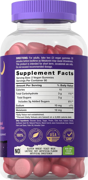 TAHOE NUTRITIONALS - Tahoe Nutritionals Melatonin Gummies 12Mg. 180 Gomitas - The Red Vitamin MX - Suplementos Alimenticios - {{ shop.shopifyCountryName }}