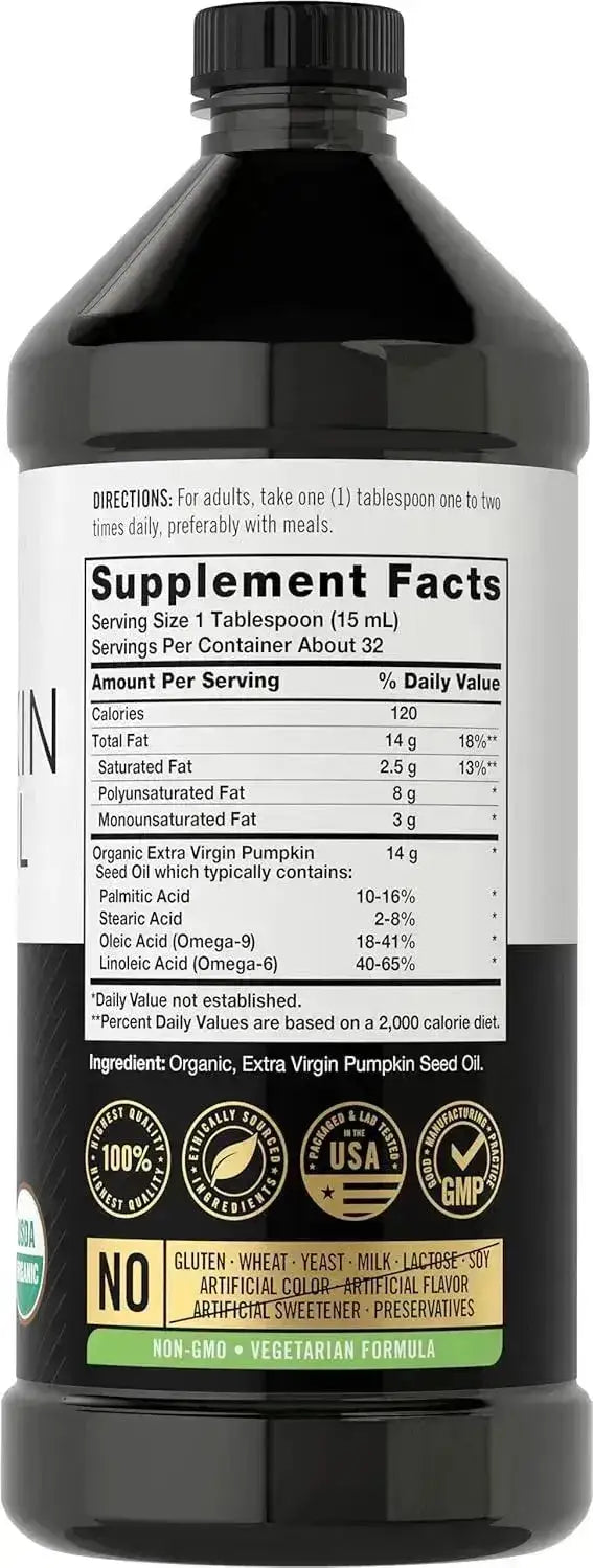 CARLYLE - Carlyle Pumpkin Seed Oil Organic Cold Pressed 473Ml. - The Red Vitamin MX - Suplementos Alimenticios - {{ shop.shopifyCountryName }}