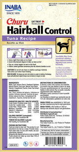 INABA Churu Hairball Control Functional Creamy Lickable Purée Cat Treat Tuna Recipe 24 Pack