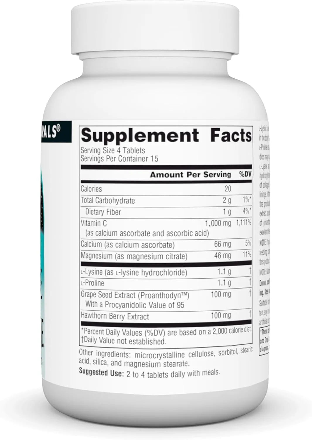 SOURCE NATURALS - Source Naturals L-Proline & L-Lysine 550Mg. 60 Tabletas - The Red Vitamin MX - Suplementos Alimenticios - {{ shop.shopifyCountryName }}