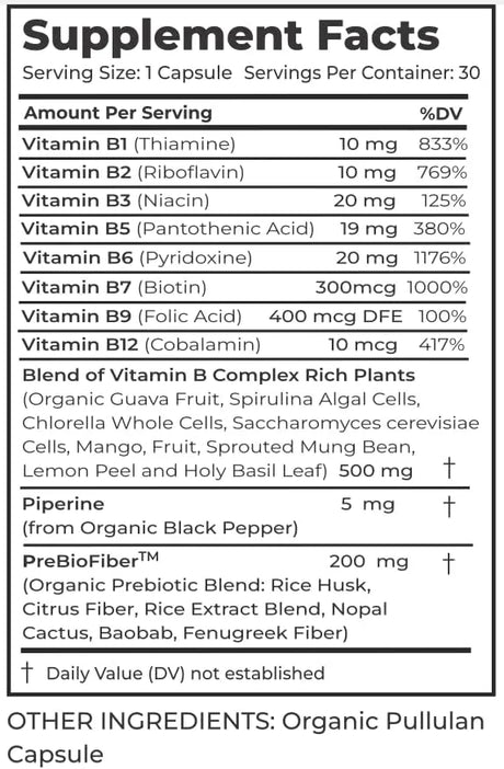 NATURAL SCIENTIFIC - NATURAL SCIENTIFIC Organic Vitamin B Complex 30 Capsulas - The Red Vitamin MX - Suplementos Alimenticios - {{ shop.shopifyCountryName }}