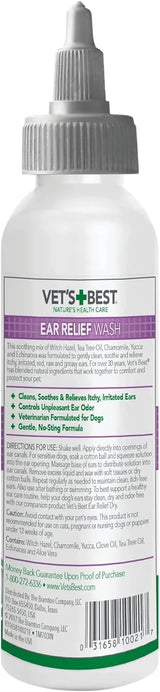 VET'S BEST - Vet's Best Dog Ear Relief Wash 4 Fl.Oz. - The Red Vitamin MX - Cuidado Del Oído De Perros - {{ shop.shopifyCountryName }}