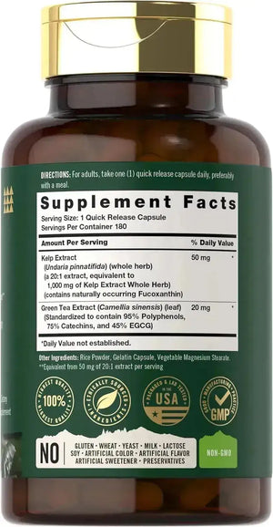 TAHOE NUTRITIONALS - Tahoe Nutritionals Kelp 1000Mg. 180 Capsulas - The Red Vitamin MX - Suplementos Alimenticios - {{ shop.shopifyCountryName }}