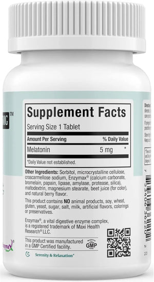 MAXI HEALTH - Maxi Health Mel-O-Chew Chewable Melatonin 5Mg. 200 Tabletas Masticables - The Red Vitamin MX - Suplementos Alimenticios - {{ shop.shopifyCountryName }}