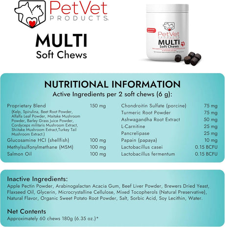 PET VET - Pet Vet Multi Soft Chews for Dogs Beef Liver 60 Masticables - The Red Vitamin MX - Multivitamínicos Para Perros - {{ shop.shopifyCountryName }}