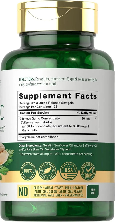 CARLYLE - Carlyle Odorless Garlic 3600Mg. 400 Capsulas Blandas - The Red Vitamin MX - Suplementos Alimenticios - {{ shop.shopifyCountryName }}
