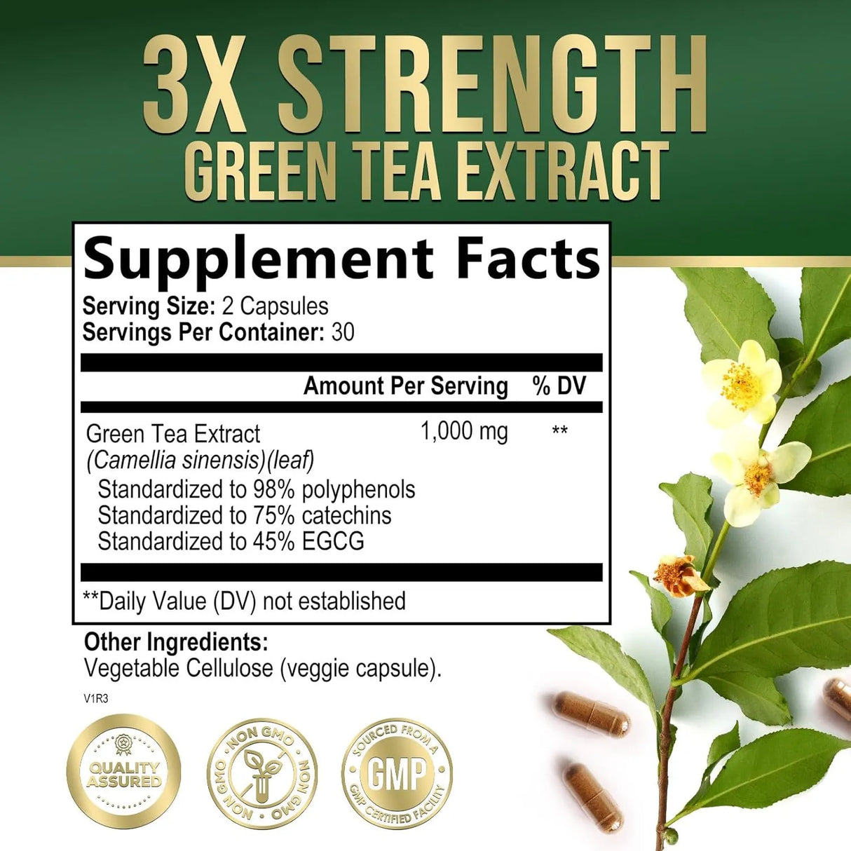 NATURE'S NUTRITION - Nature's Nutrition Green Tea Extract 1000Mg. 60 Capsulas - The Red Vitamin MX - Suplementos Alimenticios - {{ shop.shopifyCountryName }}