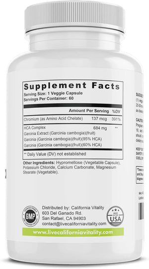 CALIFORNIA VITALITY - California Vitality Garcinia Cambogia 60 Capsulas - The Red Vitamin MX - Suplementos Alimenticios - {{ shop.shopifyCountryName }}