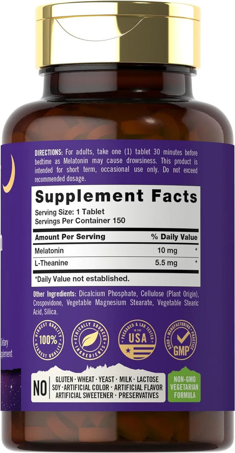 TAHOE NUTRITIONALS - Tahoe Nutritionals Melatonin 10Mg. 150 Tabletas - The Red Vitamin MX - Suplementos Alimenticios - {{ shop.shopifyCountryName }}