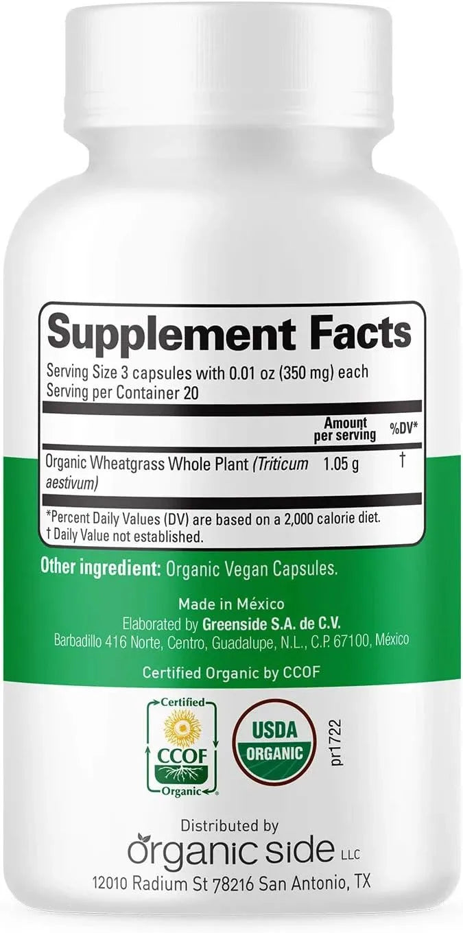 ORGANIC SIDE - OS Organic Side Wheatgrass 60 Capsulas - The Red Vitamin MX - Suplementos Alimenticios - {{ shop.shopifyCountryName }}