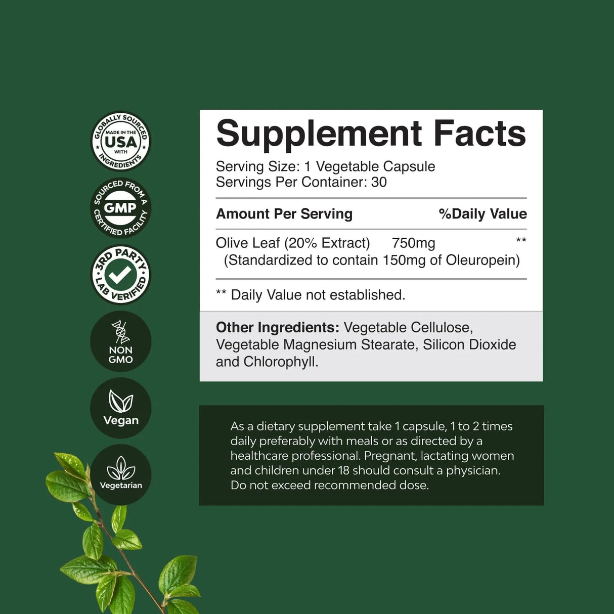 NATURES CRAFT - Natures Craft Olive Leaf Extract 30 Capsulas - The Red Vitamin MX - Suplementos Alimenticios - {{ shop.shopifyCountryName }}