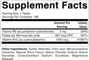VITAMATIC - Vitamatic Folic Acid B12 B6 180 Tabletas - The Red Vitamin MX - Suplementos Alimenticios - {{ shop.shopifyCountryName }}