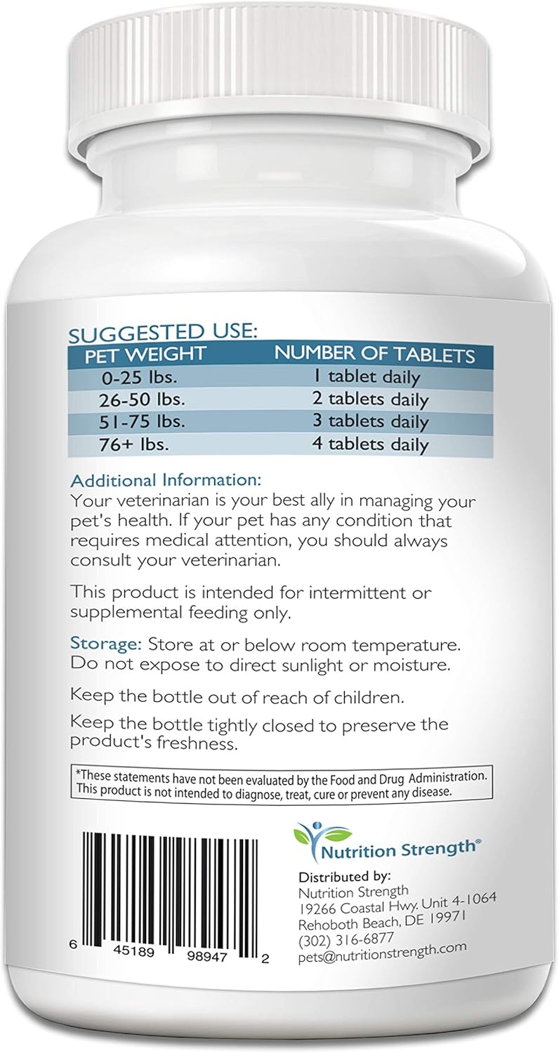 Nutrition Strength Calcium Phosphorus for Dogs Supplement 120 Tabletas Masticables