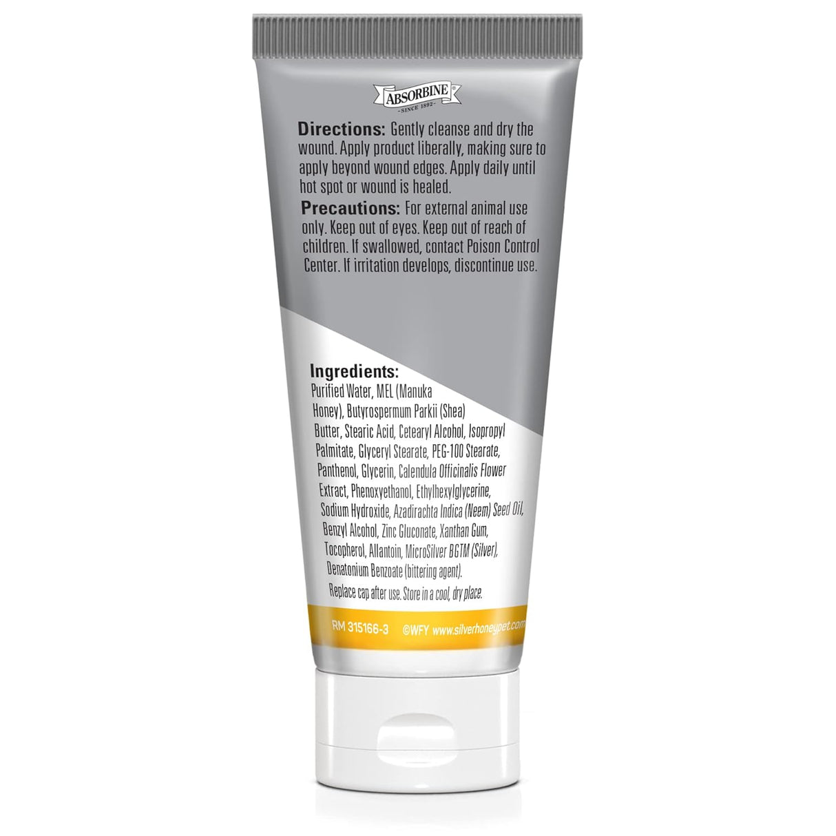 Absorbine Silver Honey Hot Spot & Wound Care Ointment for Dogs 2 Oz.