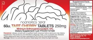 Nootropics Depot Tart Cherry Extract 250Mg. 60 Tabletas