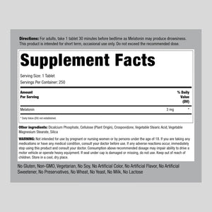PIPING ROCK - Piping Rock Melatonin 3Mg. 250 Tabletas - The Red Vitamin MX - sup - {{ shop.shopifyCountryName }}